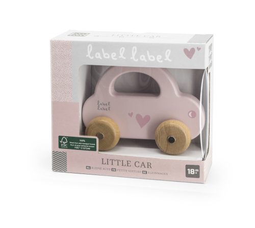 Label-Label - fa kisautó - rózsaszín