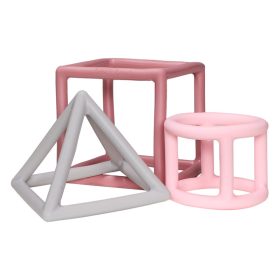   Label-Label - Szilikon geometrikus formák rágóka - Rózsaszín