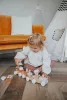 Label -Label Fa játékvonat építőelemekkel - Nugát színben