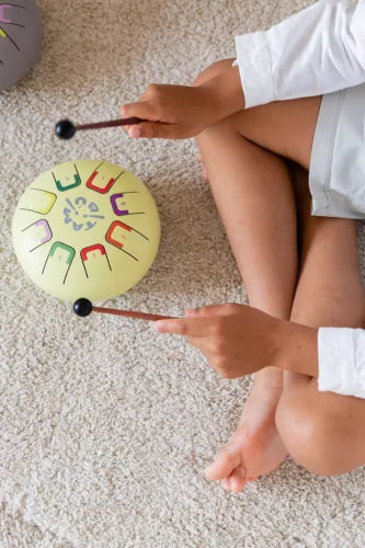 Baby Tambú Napsütötte sárga gyerekhangszer, zenedob, handpan