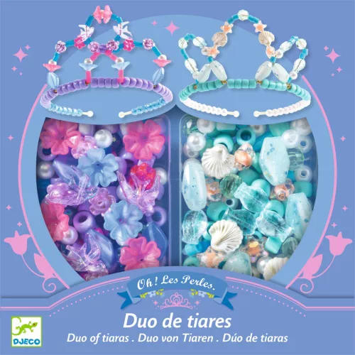Ékszerkészítő készlet - Páros tiara, kék - Duo of tiaras, Blue