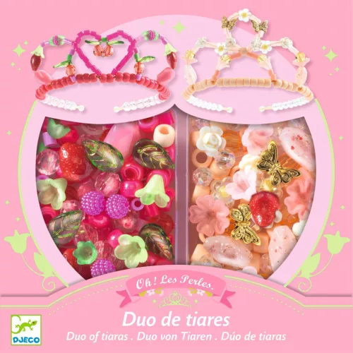 Ékszerkészítő készlet - Páros tiara, pink - Duo of tiaras, Pink