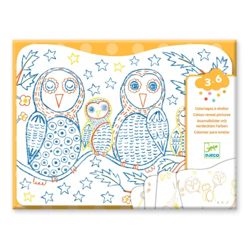 Meglepetés színező - Erdei állatok - Woodland families