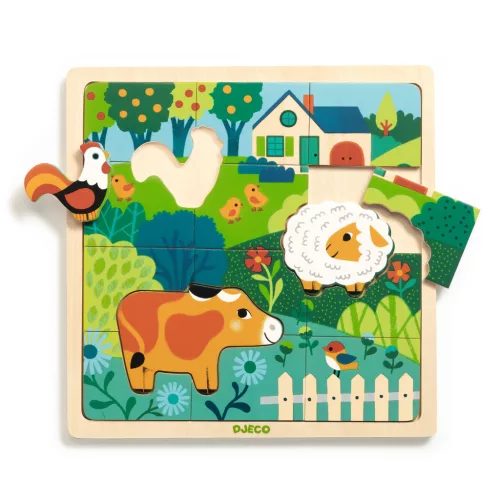 Formaillesztő, formaberakó - Tanyasi állatok - Puzzlo farm