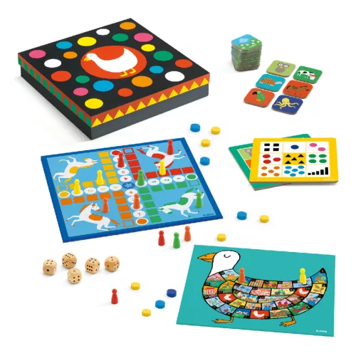 Társasjáték klasszikus - Társasjáték készlet 4+, 12 játék - Classic box 4+