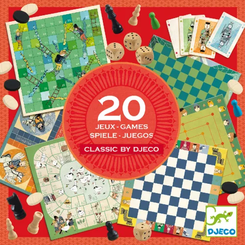 Társasjáték klasszikus - Társasjáték készlet 6+, 20 játék - Classic box 6+