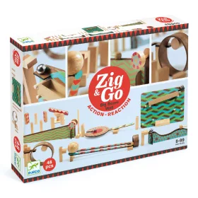   Építőjáték - Sokasodó golyózó, 48 db-os - Zig and Go - Big Boum Wall