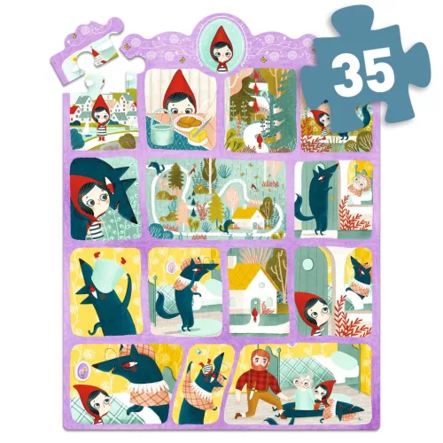 Mese puzzle - Piroska és a farkas, 35 db-os - Little Red Riding Hood