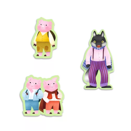 Mese puzzle - A három kismalac, 35 db-os - The Three Little Pigs