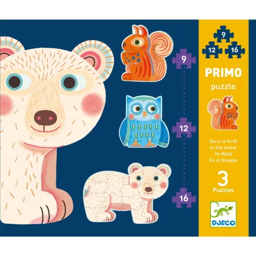 Primo puzzle - Az erdőben, 9-12-16 db-os - In the forest