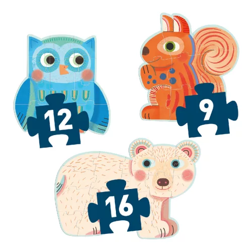 Primo puzzle - Az erdőben, 9-12-16 db-os - In the forest