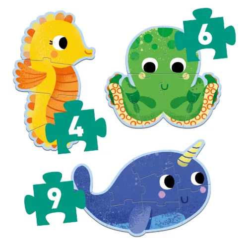 Primo puzzle - A tengerben, 4-6-9 db-os - In the sea