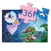 Formadobozos puzzle - Tündér és az egyszarvú, 36 db-os - The fairy and the unicorn