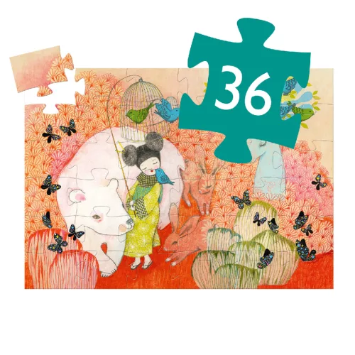 Formadobozos puzzle - Kokesi baba, 36 db-os - Kokeishi