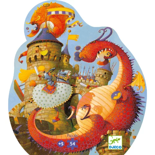 Formadobozos puzzle - Vaillant és a sárkány, 54 db-os - Vaillant and the dragon