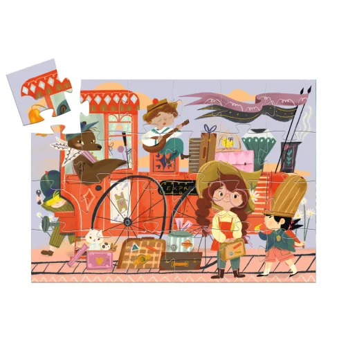 Formadobozos puzzle - Mia utazása, 36 db-os - Mia's Journey