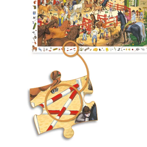 Megfigyeltető puzzle - Lovaglás, 200 db-os - Horse riding
