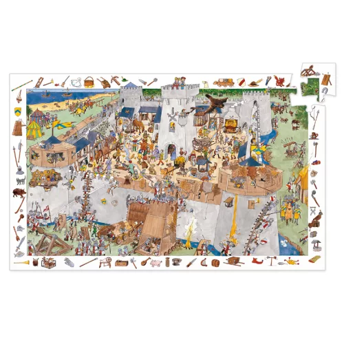 Megfigyeltető puzzle - Bevehetetlen vár, 100 db-os - Fortified castle