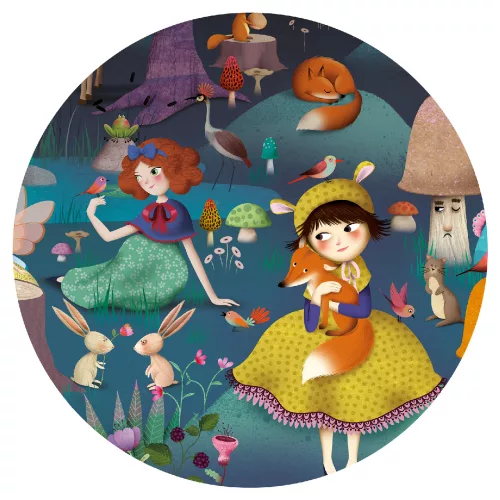 Megfigyeltető puzzle - Elvarázsolt erdő, 100 db-os - Enchanted Forest