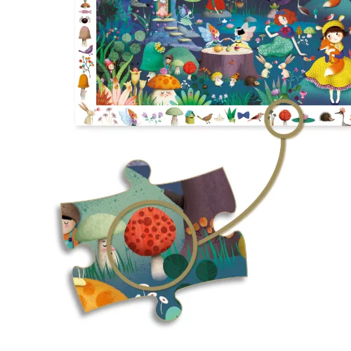 Megfigyeltető puzzle - Elvarázsolt erdő, 100 db-os - Enchanted Forest