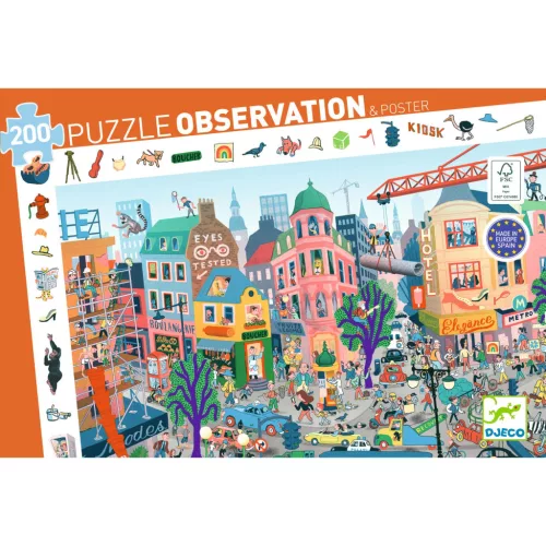 Megfigyeltető puzzle - A város, 200 db-os - The city