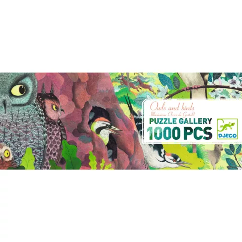 Művész puzzle - Baglyok és madarak, 1000 db-os - Owls and birds