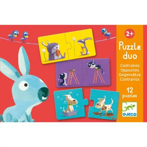 Párosító puzzle - Ellentétek, 24 db-os - Opposites