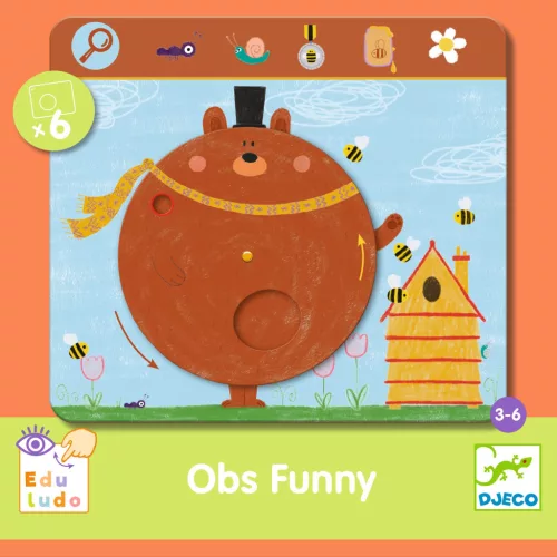 Fejlesztő játék, megfigyelés - Keress és pörgess, Tréfás - Eduludo Obs Funny