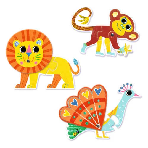 Párosító puzzle - Ormányos - Articulo Animals