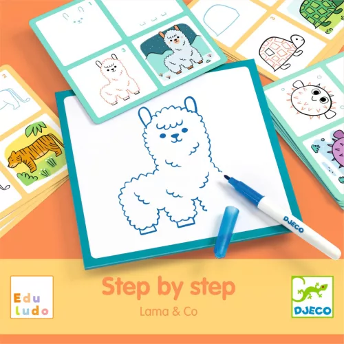 Rajzolás lépésről lépésre - Mintázat - Eduludo Step by Step Lama and Co