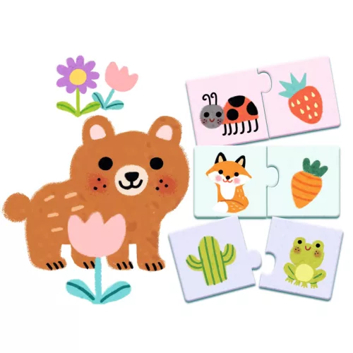 Párosító puzzle - Színpárosító, 24 db-os - Colours