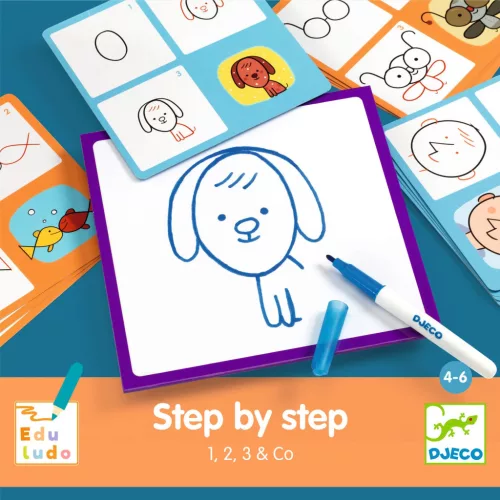 Rajzolás lépésről lépésre - Lépés lépés után - Step by Step 1, 2, 3 and Co