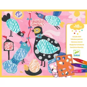   Színezés sablonokkal - Kismadár és társai - Birdie and Co