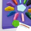 Marokkréta készlet - 12 színű virágforma - 12 flower crayons for toddlers