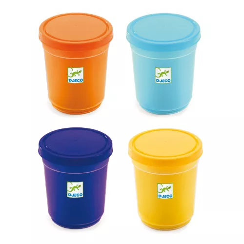 Gyurma - Pillegyurma 4 színben - 4 tubs of play dough, Plain flour