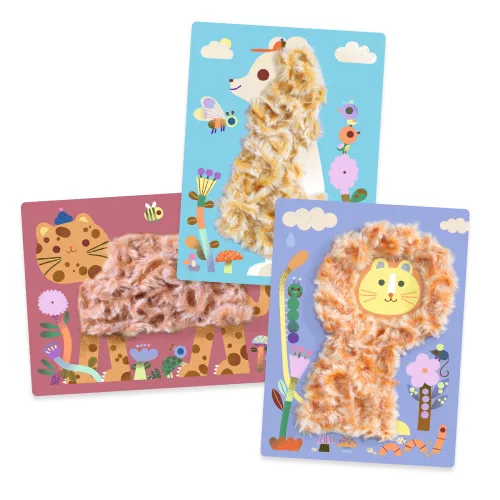 Kollázs műhely - Bolyhos barátok gyapjúval és tépőzárral - Wool and Velcro - Fluffy friends!