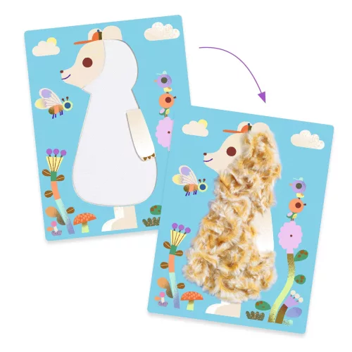 Kollázs műhely - Bolyhos barátok gyapjúval és tépőzárral - Wool and Velcro - Fluffy friends!