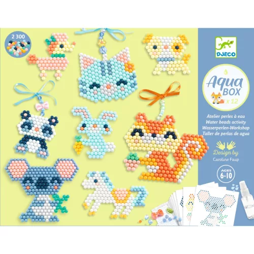 Artistic Aqua - Vizes gyöngykirakó készlet, Bundás barátok - Furry friends