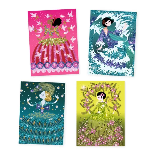 Csillámkép készítés - Csillogó ruhák - Glitter dresses