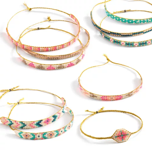 Ékszerkészítő készlet - Karkötők gyöngyszövéssel - Tiny beads