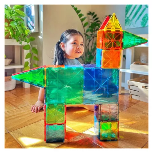 MAGNA-TILES® Clear, mágneses építőjáték, 100 db
