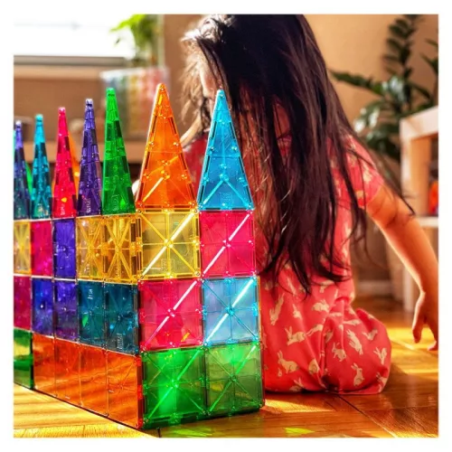 MAGNA-TILES® Clear, mágneses építőjáték, 100 db