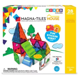 MAGNA-TILES® House, mágneses építőjáték, matricákkal