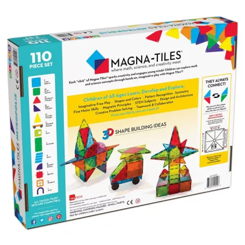 MAGNA-TILES® Metropolis, mágneses építőjáték, 110 db