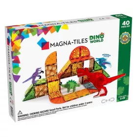 MAGNA-TILES® Dino World, 40 darabos mágneses készlet
