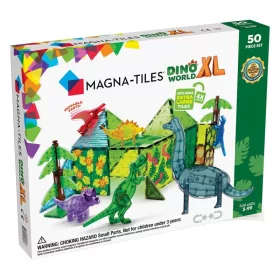 MAGNA-TILES® Dino World XL, 50 darabos mágneses készlet