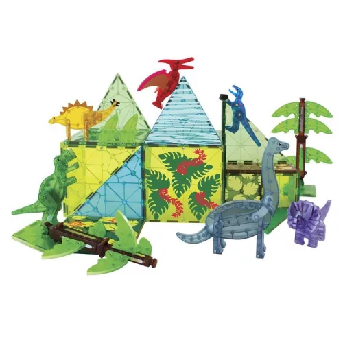 MAGNA-TILES® Dino World XL, 50 darabos mágneses készlet