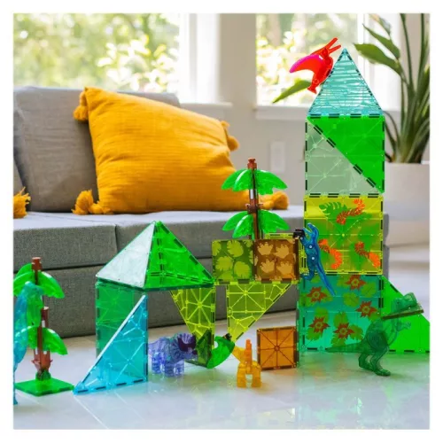 MAGNA-TILES® Dino World XL, 50 darabos mágneses készlet