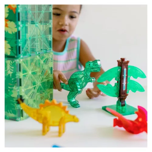 MAGNA-TILES® Dino World XL, 50 darabos mágneses készlet