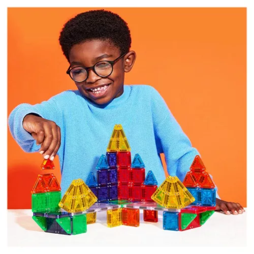 MAGNA-TILES® + mikroMAGS, 62 db. mágneses szett